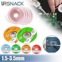납땜용 제거 메쉬 브레이드 테이프 구리 용접 포인트 솔더 리무버 1.5-3.5mm 와이어 심지 주석 코드 플럭스, 06 3mX2.0mm_01 1PC