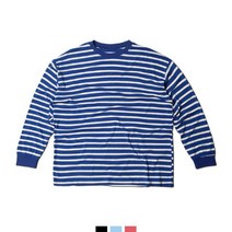 하이틴룩 가로 스프라이트 포인트 셔츠 라운드긴팔티