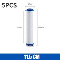 샤워필터기 녹물제거 수전 퓨어 샤워연수기 고성능 추천 5 헤드 필터 헤드 교체 면화 필터 카트리지 핸드 헬드 목욕 분무기에 대한 물 욕실 액세서리, 5개 11.5cm