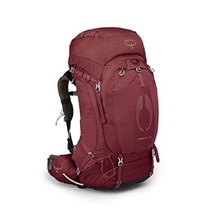 오스프리 Aura AG 65 경량 등산 배낭 베리 백팩 하이킹 빽패킹 스포츠 가방 아웃도어, Berry Sorbet Red