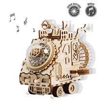 뮤직 박스 3D 모델 빌딩 Dy Toy가 포함된 로봇 타임 어셈블리 목조 모델 빌딩 키트, AM681