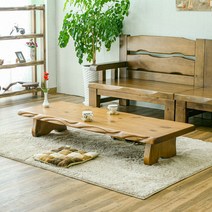 가연 꽈베기통원목좌탁 테이블 기능성 통원목 좌탁 거실 탁자 좌식 멀티 테이블 제작, 황토색 꽈베기 1800