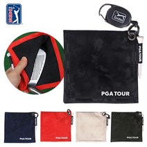 PGA 카모 골프 릴 클리너 스포츠 타올 21PTACL, 레드