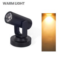 스포트라이트 핀조명 사이키 1PC 미니 LED 벽 마운트 화이트 따뜻한 빛 자리 밝은 주, 02 black-(warm light)