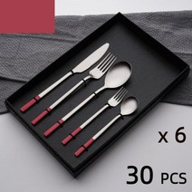 에어샥 리어샥 스틸 나이프 포크와 스푼 세트 디저트 포르투갈어 스타일 스테이크 서양식 레스토랑 식기 개, E