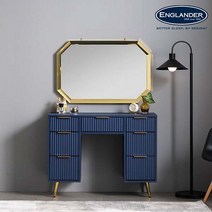 잉글랜더 멜론 템바보드 1000 수납 화장대-거울포함, 고무나무