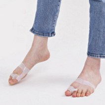 무지외반증 발가락 교정기 엄지 발가락 휨 링 실리콘 교정기, 02.화이트