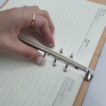 레더 가죽 다이어리 6공 고급 인조 가죽 심플 컬러 줄눈 노트 데일리 스케줄러 스케쥴러 스터디 플래너 일기장 자석 버클 다꾸용 다꾸 다이어리 A5 그레이