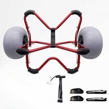 보트 트레일러 바퀴 2륜 트롤리 카약 운반 딩기돌이