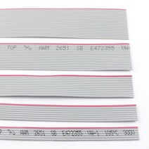 1 미터 1.27mm 피치 10121416182026303440506064 핀 와이어 그레이 플랫 리본 케이블 28 AWG 2.54mm IDC 용 FC 커넥터, 64P
