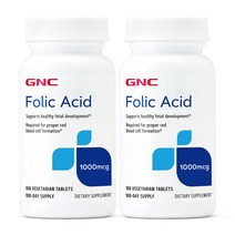 지엔씨 엽산 1000 mcg 100 베지 타블렛, 2개, 100정