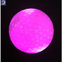 아주 새롭운 골프공 구기 시합 기프트 레인보우 섬광구 솔리드 무지 항 선명한 LED 발광공 야간공연, 롱 라이트 볼 =핑크