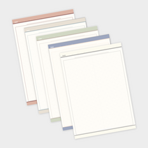 데스크프로젝트 떡메모지 A4 모눈 노트 패드 9 color, 스톤 아이스