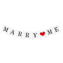 Marry me 플래그 가랜드(대) 생일파티 축하 프로포즈 돌잔치 유치원 종이가랜드 꾸미기 실내디자인