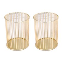 메탈 연필꽂이 브러쉬홀더 펜꽂이 2p, 골드2p