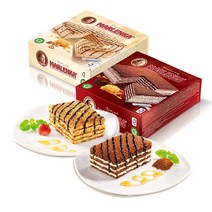 말렌카 꿀케이크 네모형 4종 800g 체코 정통 허니 케이크 호두 코코아 시나몬 살구 레몬, 호두맛 800g