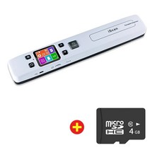 북스캔 Iscan-Wifi 휴대용 스캐너 A4 문서 책 학교 용품 핸드헬드 1050DPI JPG PDF 이미지 디스플레이 포함, 05 No Wifi 4G SD Card