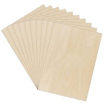 다목적 목공기계DIY 목공 레이저 가공 모델 제작용 합판 패널 A3 목재 패널 400X300X2mm 10 피스, 01 Wood 400 x 300 x 2 m
