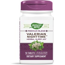 네이쳐스웨이 바레리안 나이트타임 허벌 슬립 에이드 320mg 타블렛, 50개입, 1개