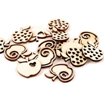 나무 동물 잎 그림 스크랩북 장식 공예 수제 홈 액세서리 DIY 다양한 색상, 21. 30mm 20pcs