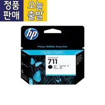 HP 정품플로터잉크 No.711 CZ133A Black T120 80ml T120, 단일 수량