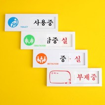 상담중 회의중 사용중 공실 상태표시판 오피스용품, 상담중/공실