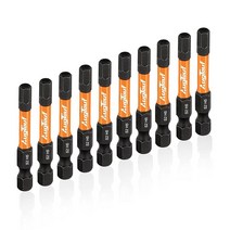 Toolant 임팩트 육각 헤드 앨런 렌치 드릴 비트 세트 20피스 (미터법 및 SAE) 0.6cm(1/4인치) 육각 섕크 S2 스틸 육각 비트 세트 자석 CNC 가공 팁 보, 5mm(10pcs)