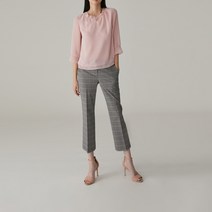 3여성)올리비아로렌 넥프릴 진주장식 포인트 쉬폰블라우스 VOCNLXM4191(2컬러)