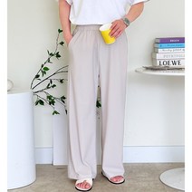 더유니크제이 남자 봄 여름 아이스 쿨 와이드 밴딩 팬츠 와이드 긴바지 4컬러