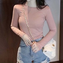 셀러허브 여성패션 베이직 긴팔라운드티 간절기용 데일리 데이트룩