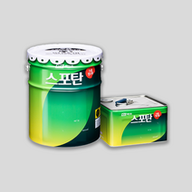 KCC페인트 스포탄 노출방수재 중도 옥상방수 20kg 녹색/회색, 녹색, 1개, 16000ml