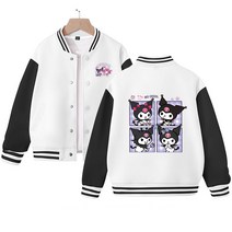 주니어 여아 야구 점퍼 쿠로미 자켓 캐주얼 트레이닝 운동복 자켓 아동복 초등학생 간절기