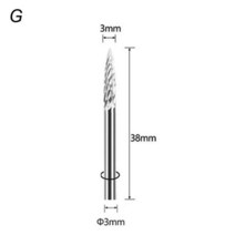 3x3mm 금속 드로잉 텅스텐 카바이드 밀링 커터 로터리 도구 버 CNC 조각 연마 가공, 06 double G