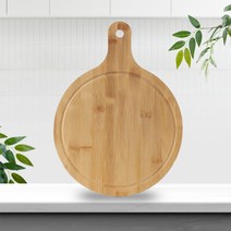 베스트02 대나무 손잡이 피자트레이(원형) 피자보드