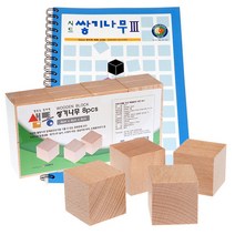 시둥마켓 +[시둥마켓]+_ 교구 칼라블럭 도형쌓기 수교구 칼라우드블럭 원목블럭 우드블럭, 샘통 쌓기나무4cm 8p(비취우드)와 시드교재3단