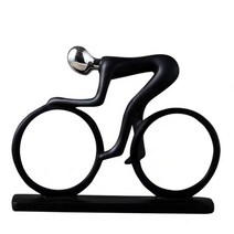 스포츠 피규어 자전거 골프 테니스 악기 연주 조각 장식품, 더블 섹션 1 블랙