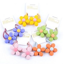 (총10p)꽃밭 아기머리끈 영유아전용 방울끈세트 여아헤어끈 포니테일 은꽃밴드