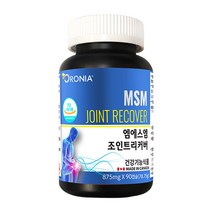 오로니아 MSM 조인트 리커버 90캡슐 엠에스엠 관절 연골 건강 보스웰리아 글루코사민, 1개, 90정