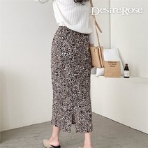 셀러허브 패션 [디자이어로즈] 여자 꽈배기 롱 호피 스커트 2color