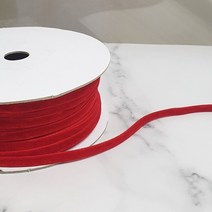 벨벳타입 레드리본 7mm ( 1마 )