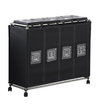 가정용 재활용 분리수거함 2단 3단 4단, 4P 그레이(커버형)