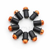 자동차 볼트 너트 5mm 10PCS 오토바이 윈드 쉴드 앞 유리 볼트 나사 스즈키 GSXR 600 750 1000 K1 K2 K3 K4, 04 주황색