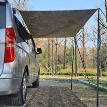 차량용어닝 타프 차박 사이드어닝 사이드월 그늘막 쉘터 가림막, 밀리터리 필드 타프-시트 2500사이즈