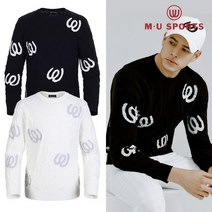 엠유스포츠 남성 NEW W패턴 스웨터 MU23122PN51