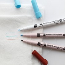 원단 재단시 필요한 물에 지워지는 재단용 초크펜 일제 수성펜 3종
