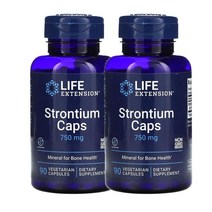 라이프익스텐션 Life Extension Strontium Caps 스트론튬 250mg 90캡슐, 2팩