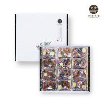 오복떡집 자색고구마찰떡 시루떡 찰떡 수제떡 서리태 밤 영양찰떡 개별포장 선물세트 100g24개 쇼핑백포함, 100g, 24개