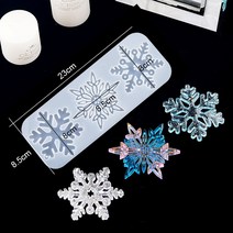 크리스털 에폭시 수지 몰드 눈송이 모양 몰드 크리스마스 트리 펜던트 쥬얼리 제작용 실리콘 몰드, 이십 일