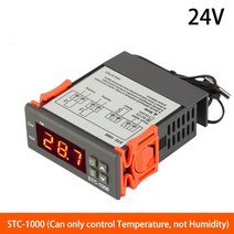 스마트 디지털 온도 습도 컨트롤러 듀얼 디지털 디스플레이 온도 조절기 hygrostat dc12v 24v ac220v 열냉각 조절기, stc-1000 24v