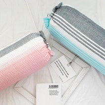 롤린 시어서커 시원한 여름 바디필로우 롱 캔디 쿠션, 커버+솜_핑크